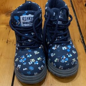OshKosh B'gosh Kids Boots with Floral Pattern - Navy